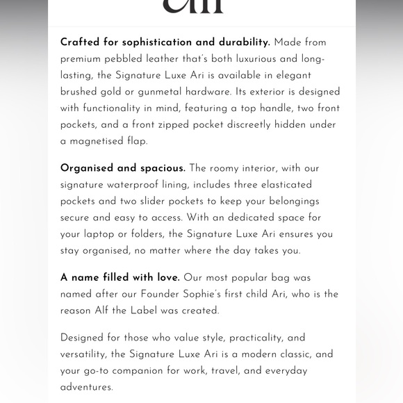 Alf the label Luxe Ari bag - Picture 8 of 9